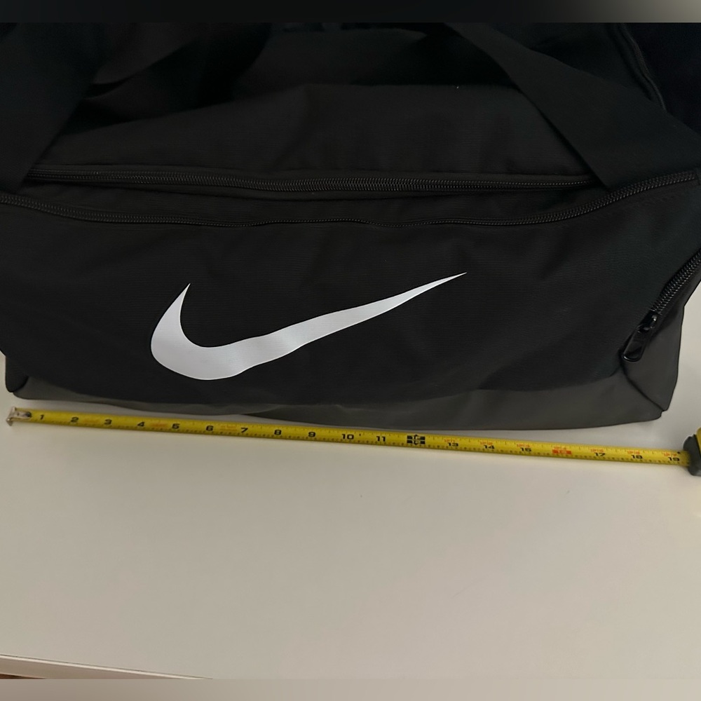 Nike Black and White Duffel Bag